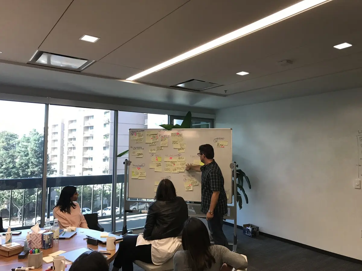 A sprint workshop with the cross-functional team