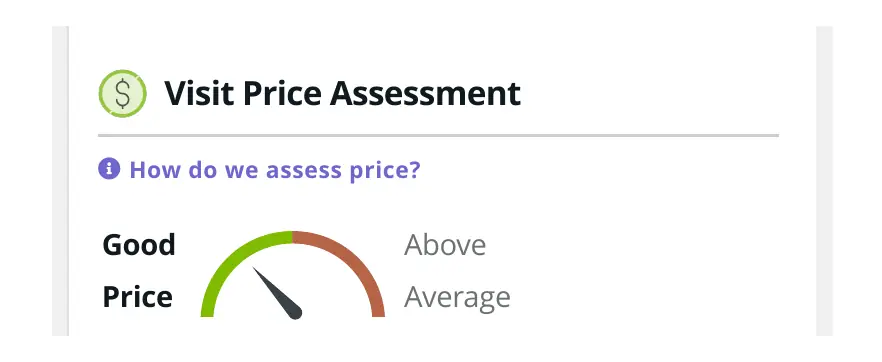 Detail of the good price barometer