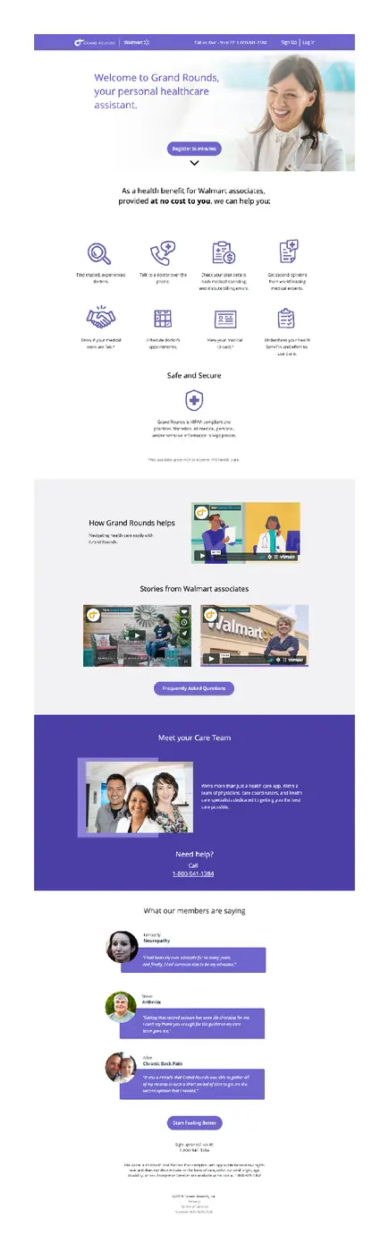 The guided pilot microsite, which introduces the service and establishes credibility