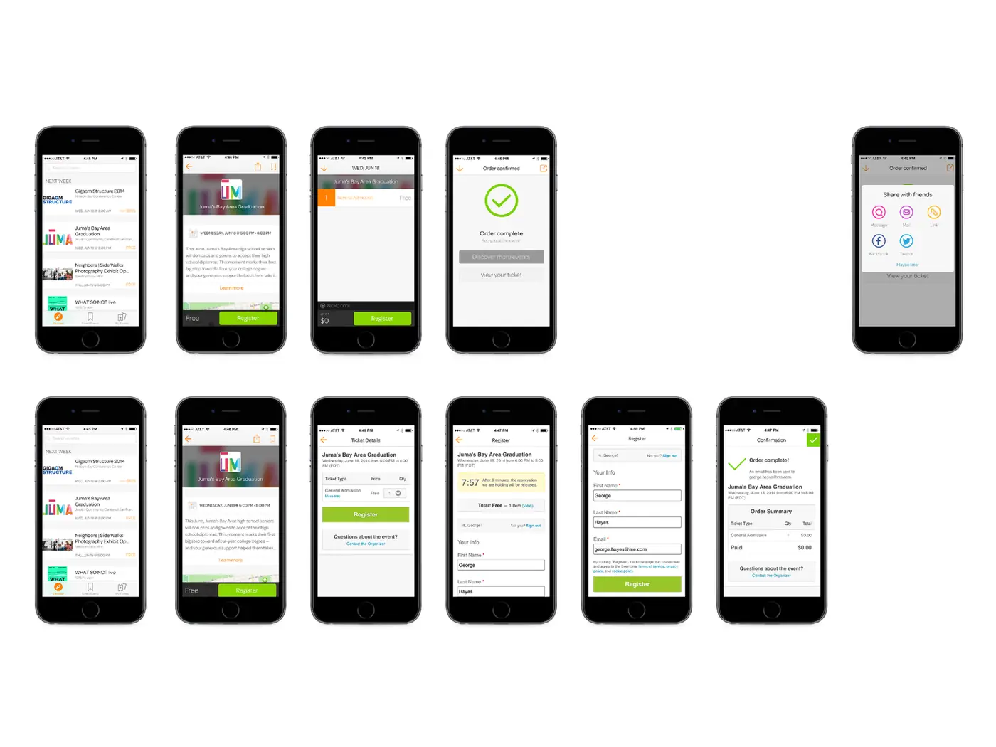 Checkout comparison: the proposed mobile flow above the current flow